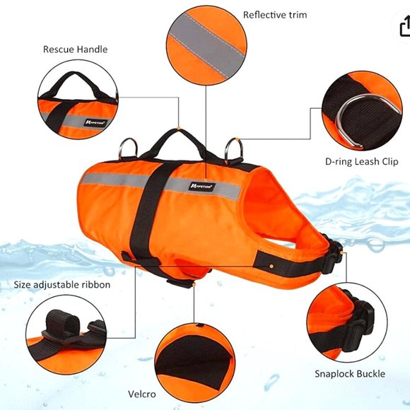 NWT Apetian Dog Life Preserver - Jacket - Vest Medium - Picture 3 of 11